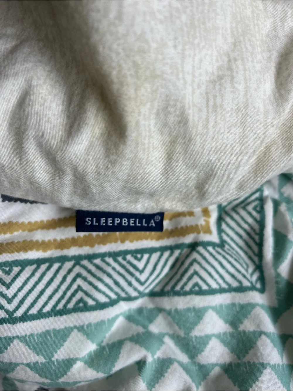 Sleepbella Geometric Comforter Set in Turquoise, Mustard/Gold, Navy, Taupe